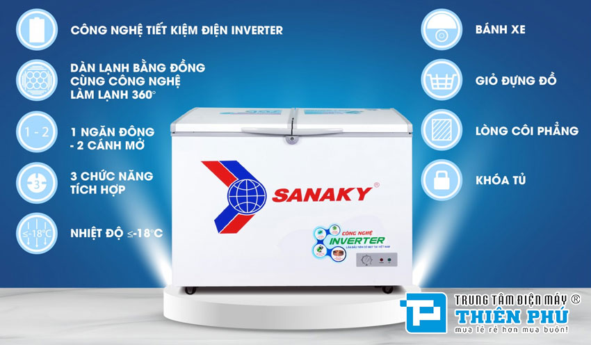 Tủ Đông Sanaky Inverter VH-2899A3 1 Ngăn 235 Lít