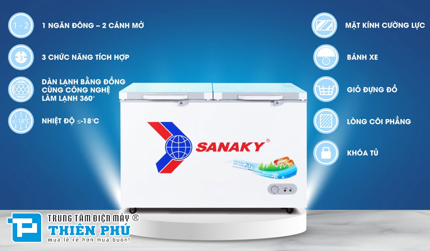 Tủ Đông Sanaky VH-4099A2KD 1 Ngăn 320 Lít