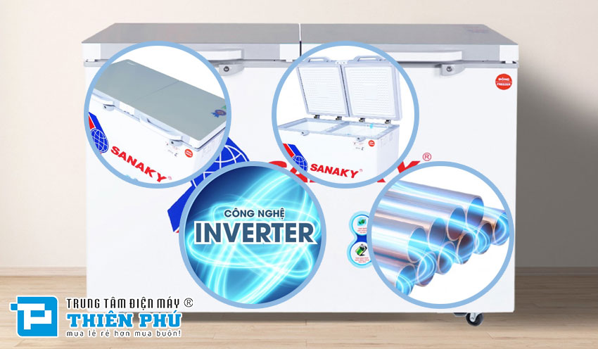 Tủ đông Sanaky Inverter 320 Lít 2 Ngăn VH-4099W4K Gas R600a