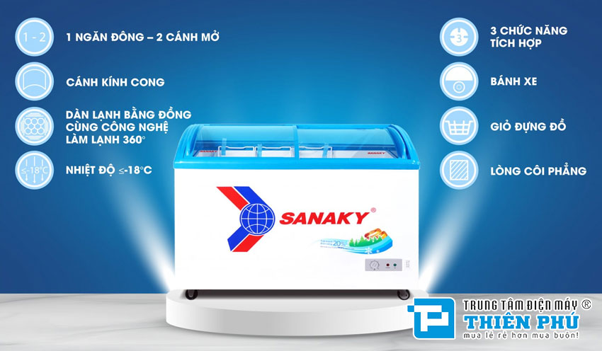 Tủ Đông Sanaky VH-4899K 1 Ngăn Đông 340 Lít