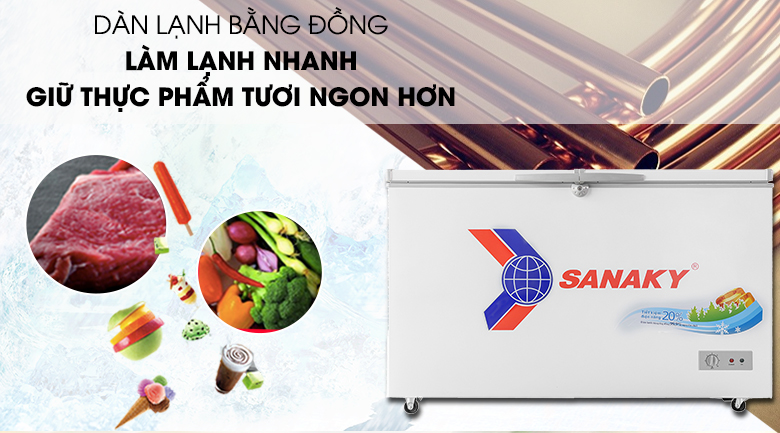 Tủ Đông Sanaky VH-4099A1 1 Ngăn Đông 305 Lít công nghệ Nhật Bản giá Việt Nam