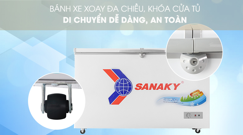 Tủ Đông Sanaky VH-4099A1 1 Ngăn Đông 305 Lít công nghệ Nhật Bản giá Việt Nam