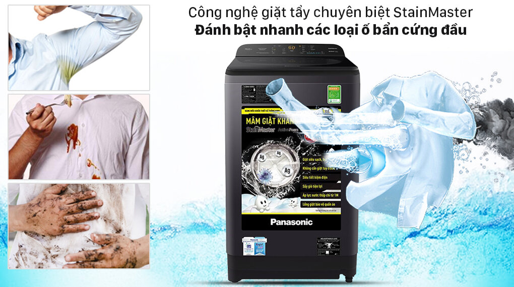 Muốn giặt sạch quần áo hãy chọn máy giặt Panasonic NA-F100A9BRV