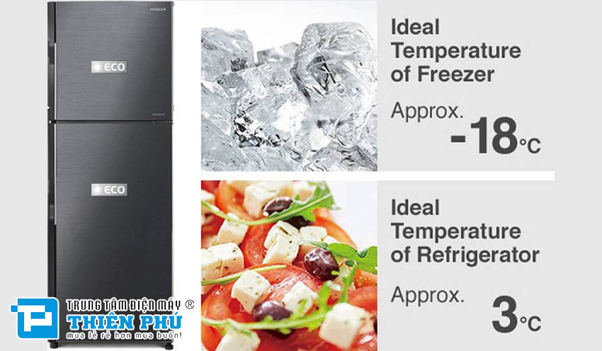 Tủ Lạnh Hitachi Inverter 2 Cánh 230 Lít R-H230PGV7(BBK)