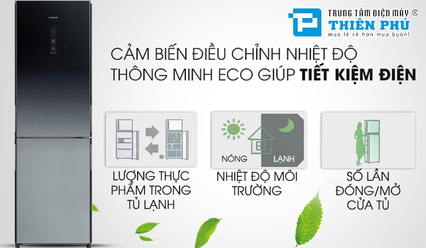 Tủ Lạnh Hitachi Inverter 320 Lít R-BG410PGV6X 2 Cánh