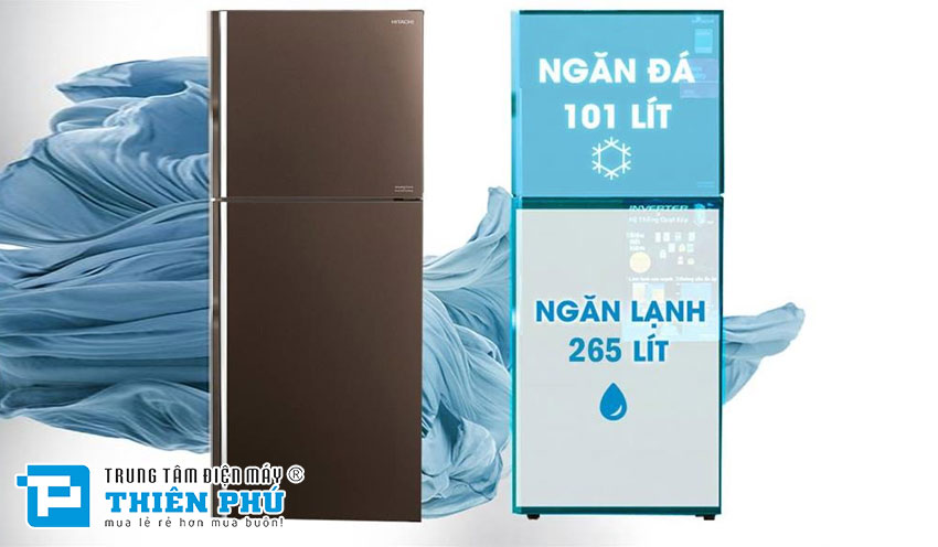 Tủ Lạnh Hitachi Inverter 366 Lít R-FG480PGV8(GBW) 2 Cánh