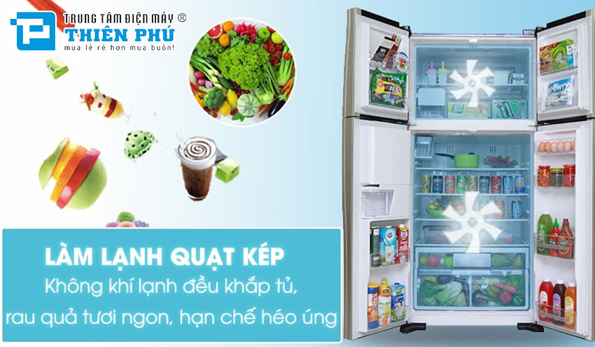 Tủ Lạnh Hitachi Inverter 540 Lít R-FW690PGV7(GBW) 4 Cánh