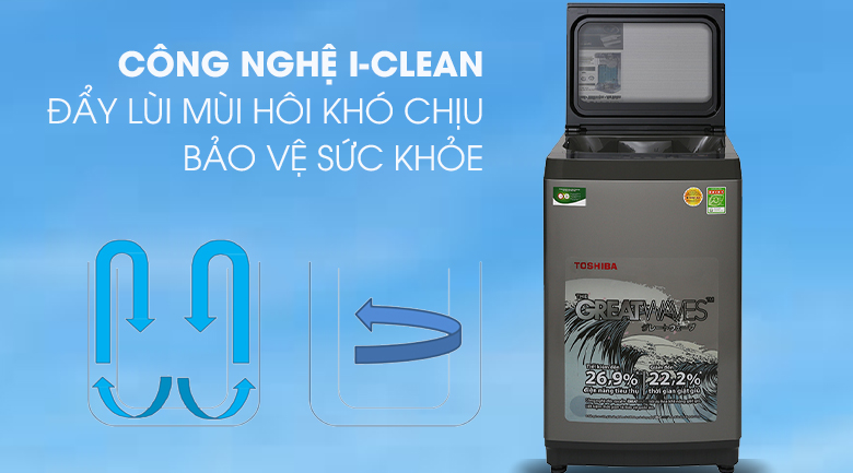Giặt sạch không khó nếu đã có máy giặt Toshiba AW-K1005FV(SG)