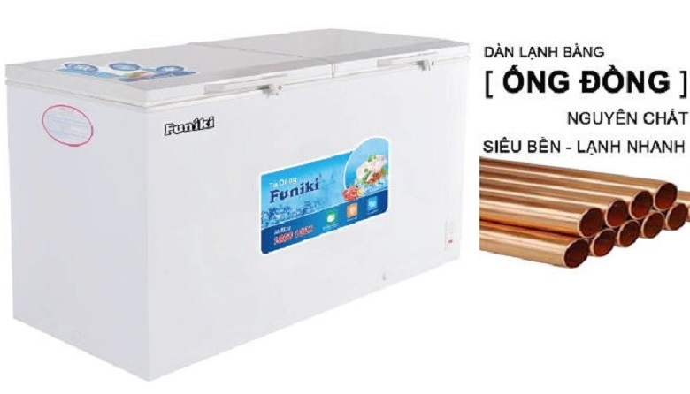 Tủ đông Funiki HCF-1000S1PĐ2 dàn đồng làm lạnh nhanh, tiết kiệm điện