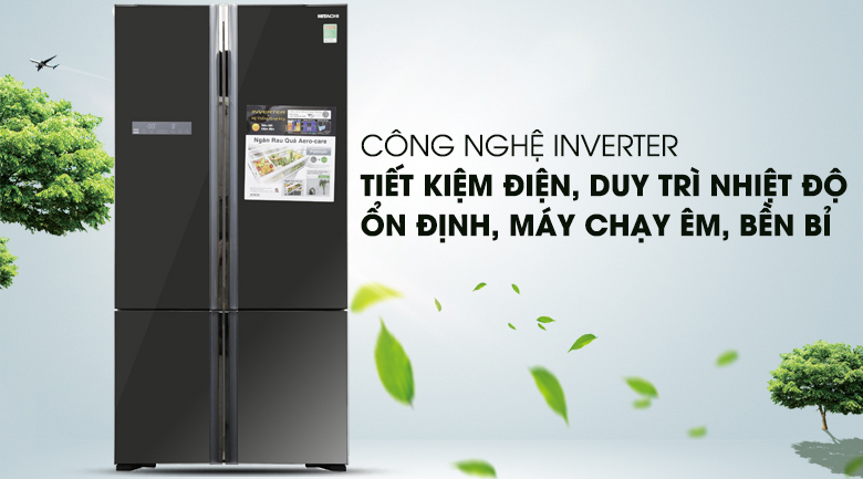 tủ lạnh Hitachi Inverter R-WB800PGV5 4 Cánh 640 Lít