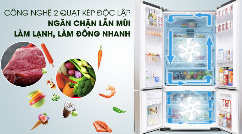 tủ lạnh Hitachi Inverter R-WB800PGV5 4 Cánh 640 Lít