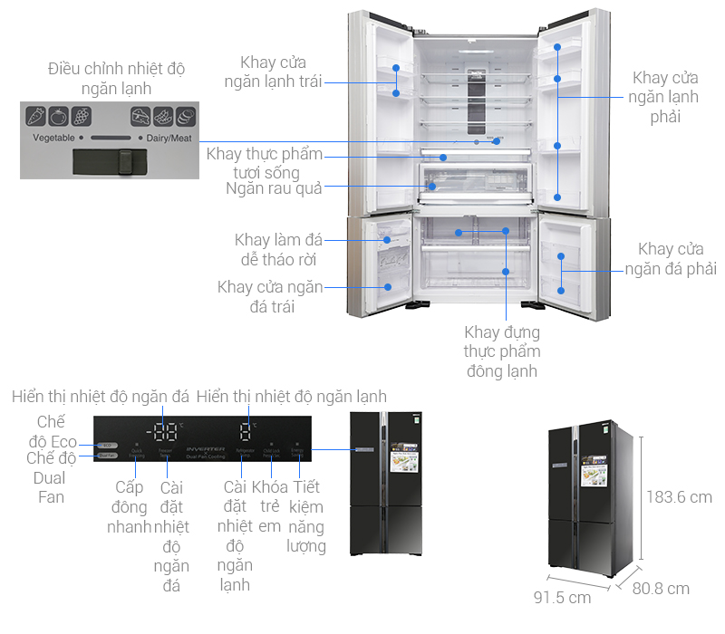Những lý do đáng để bạn chọn tủ lạnh Hitachi inverter R-WB800PGV5