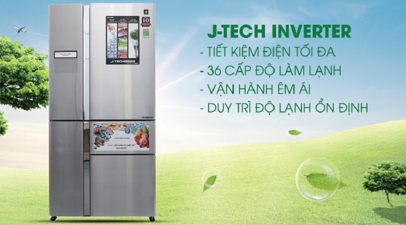 Tủ Lạnh Sharp Inverter SJ-F5X76VM-SL 758 Lít