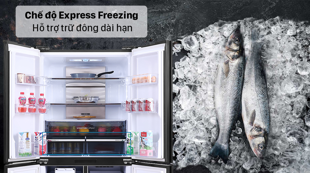 Tủ Lạnh Sharp Inverter 572 Lít SJ-FXP640VG-MR 4 Cánh