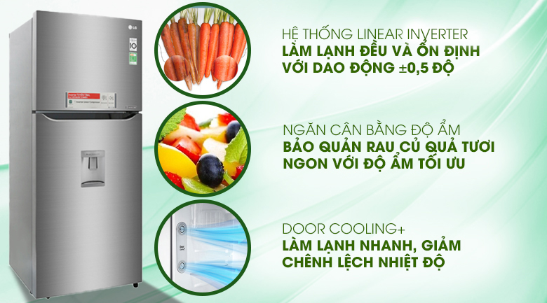 Nếu muốn làm lạnh thực phẩm tốt hãy dùng tủ lạnh LG GN-D422PS