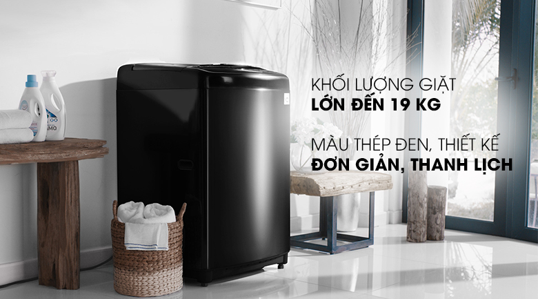 Máy giặt LG TH2519SSAK có thiết kế hiện đại, gọn gàng