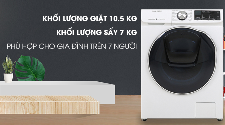 Top 3 máy giặt sấy Samsung tốt, bán chạy nhất quý I - 2021