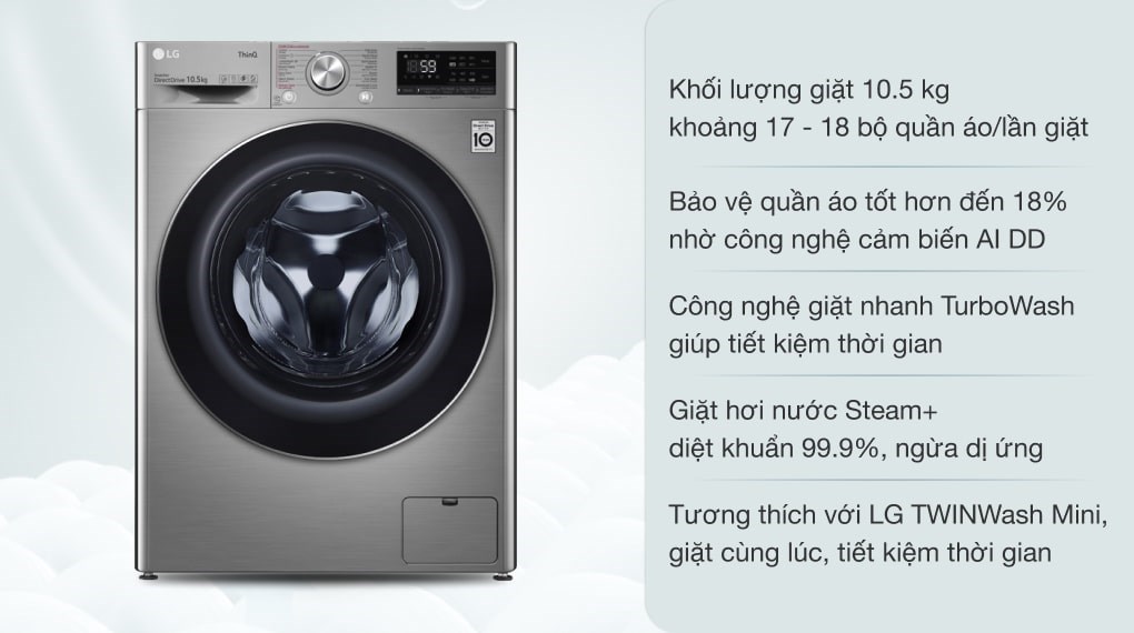 Top 3 máy giặt LG 10 Kg tốt, đáng mua nhất năm 2021