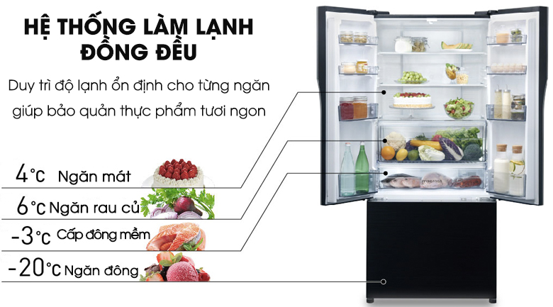 Một số điểm tương đồng ở tủ lạnh Hitachi R-FWB545PGV2 (GBK) và Panasonic NR-CY558GXV2