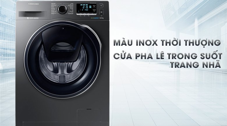 Máy Giặt Samsung Inverter WW10K6410QX/SV 10.5 Kg cho gia đình đông người