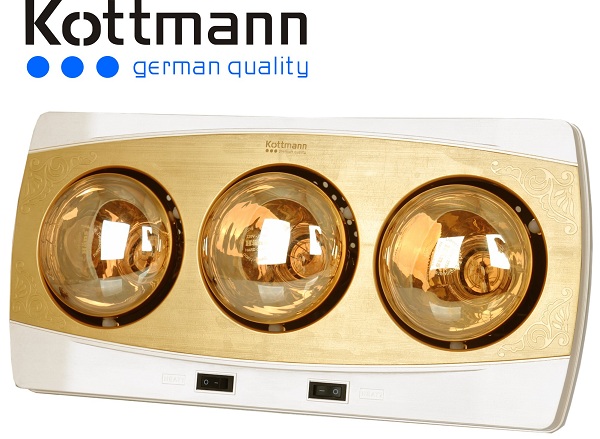 Đèn Sưởi Nhà Tắm Kottmann K3B-H 3 Bóng Màu Vàng giá rẻ được ưa chuộng