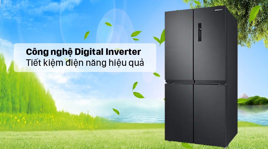 tủ lạnh Samsung Inverter RF48A4000B4/SV 4 Cánh 488 Lít
