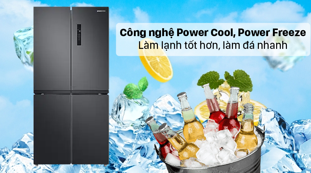 tủ lạnh Samsung Inverter RF48A4000B4/SV 4 Cánh 488 Lít