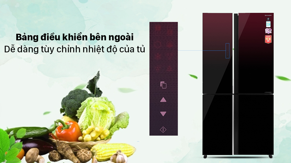 Mẫu tủ lạnh Sharp 4 cánh nào có bảng cảm ứng ngoài đáng để lựa chọn?