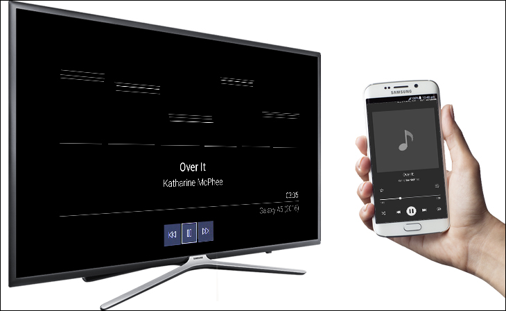 Làm sao để phát nhạc từ điện thoại lên Smart tivi Samsung qua bluetooth?