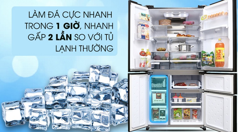 Cách sử dụng chức năng làm đá tự động trên tủ lạnh Sharp