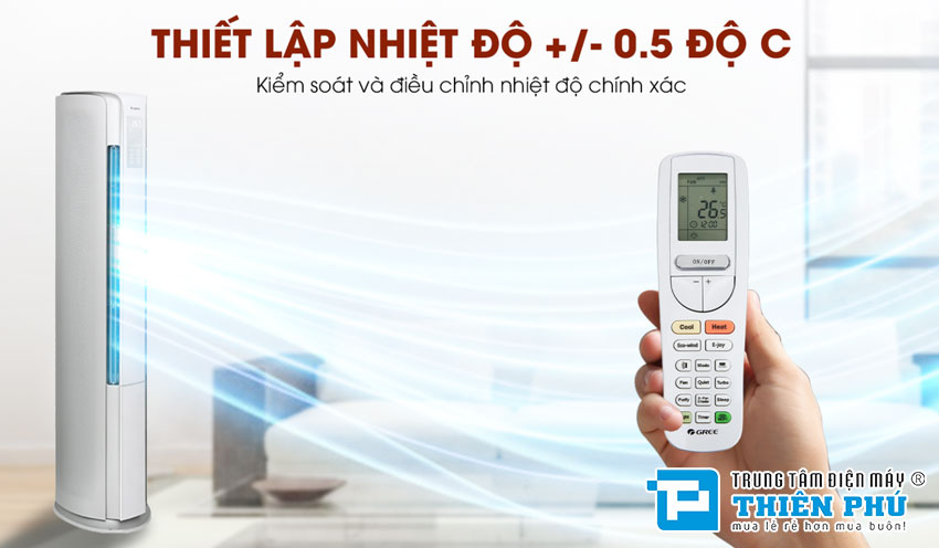 Điều Hòa Cây Gree 2 Chiều Inverter 24000Btu GVH24AKXF-K6DNC8A