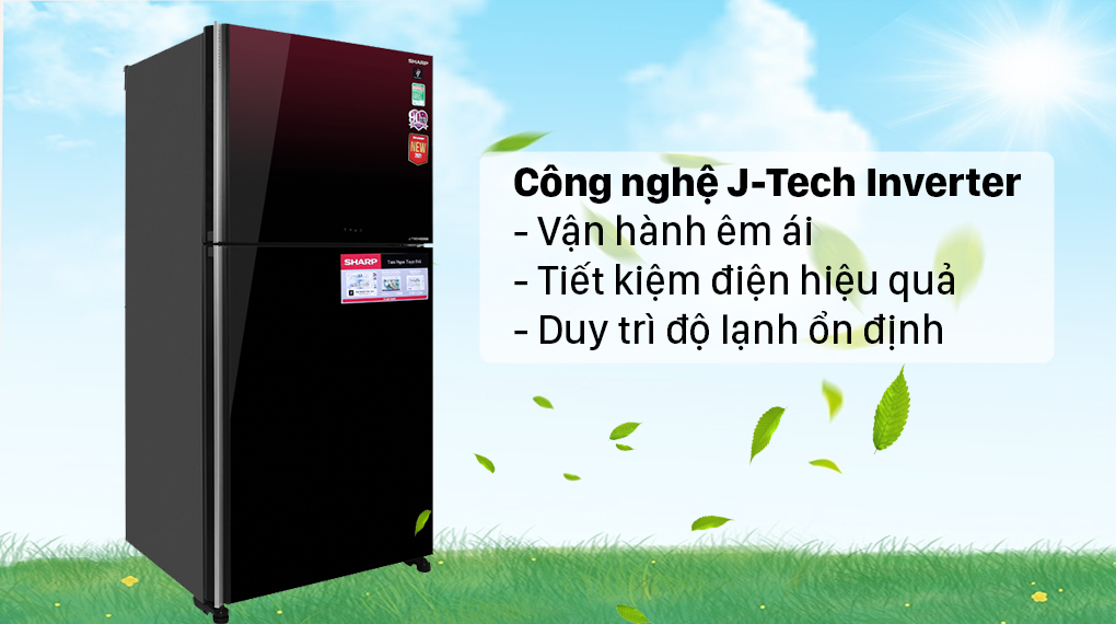 Tủ lạnh Sharp SJ-XP570PG-MR tiết kiệm điện, bảo quản tốt cùng nhiều tiện ích