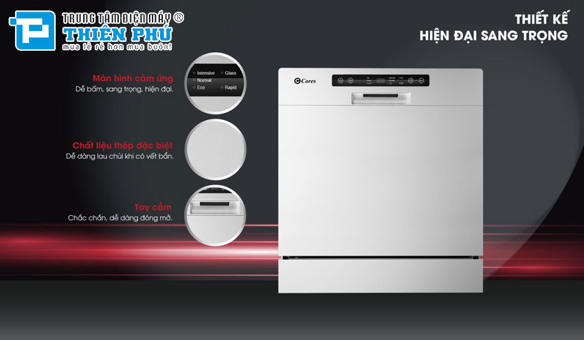 Nên chọn mua máy rửa chén Canzy CZ-QP368R hay Cores LE-08FS21 8 Bộ