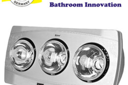 Đèn sưởi nhà tắm Hans 3 bóng H3B- sáng bừng không gian phòng tắm với 3 bóng trắng công suất lớn