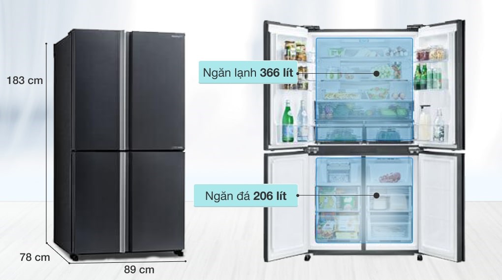 "So sánh hai mẫu tủ lạnh Hitachi R-WB640VGV0X(MIR) và Sharp SJ-FX640V-SL