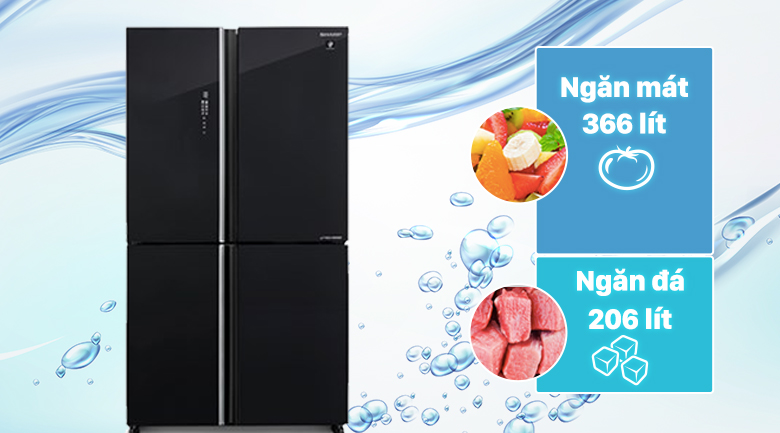 Đánh giá tủ lạnh Sharp 4 cánh 572 lít SJ-FXP640VG-BK dưới mọi góc nhìn