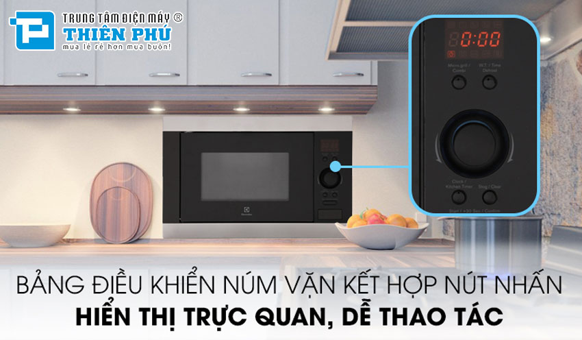 Lò Vi Sóng Điện Tử Electrolux EMS2540X 25 Lít