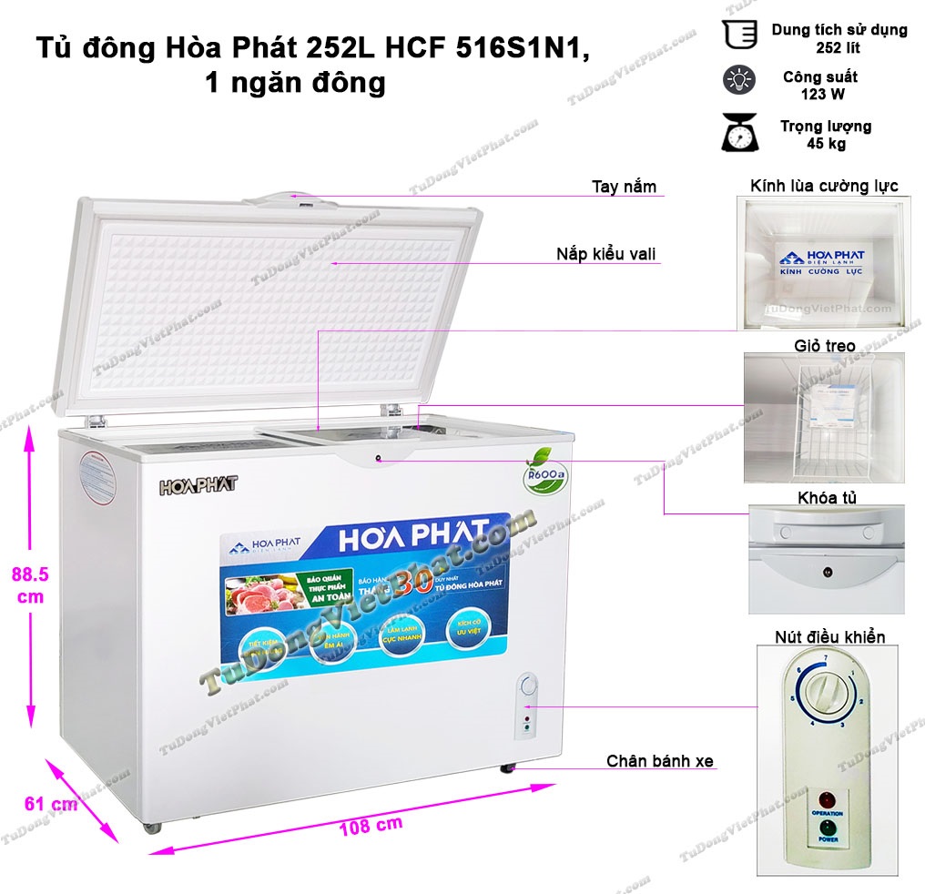 Gợi ý bạn mẹo hay giúp dự trữ thực phẩm tươi ngon trong tủ đông Hoà Phát đúng cách
