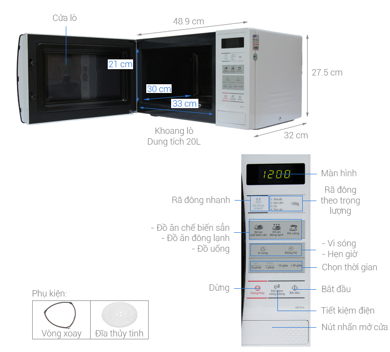 Tại sao khi nấu ăn phải có Lò vi sóng Samsung ME731K 20 lít