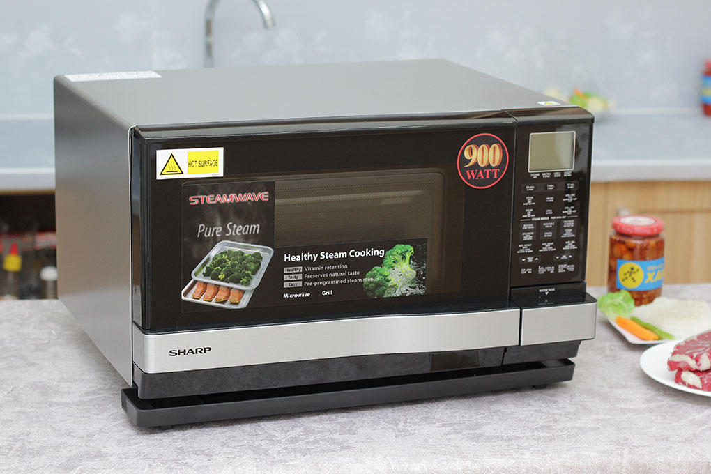 Lò Vi Sóng Sharp AX-1100VN(R) 27 lít có chức năng hấp giữ nguyên hương vị cho món ăn