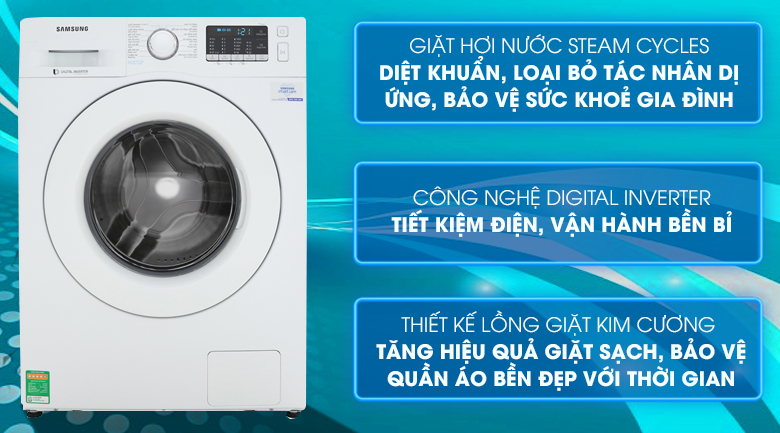 Hướng dẫn kích hoạt bảo hành máy giặt Samsung 8Kg WW80J42G0BW/SV