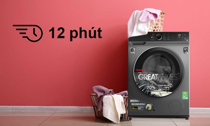 Muốn giặt sạch nhanh chóng hãy chọn máy giặt Toshiba TW-BK95M4V(SK)
