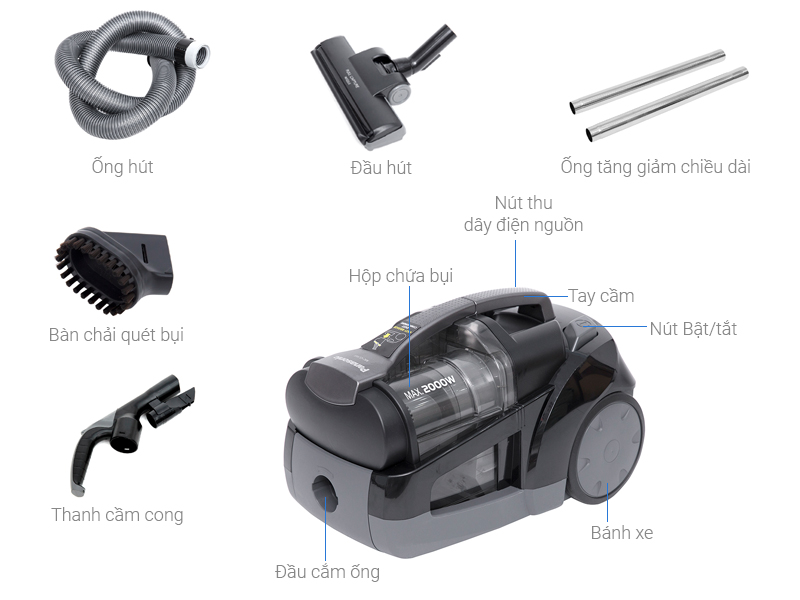 Có nên mua máy hút bụi Panasonic chính hãng MC-CL565KN46?