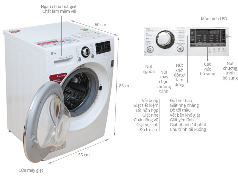 Máy giặt Samsung 8kg với tính năng thêm đồ trong khi giặt tiện lợi