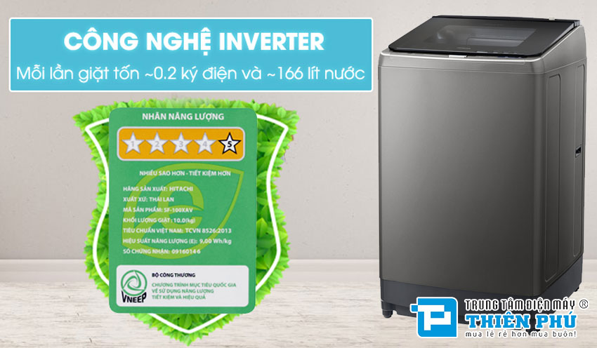 Máy Giặt Hitachi Inverter 16Kg SF-160XWV