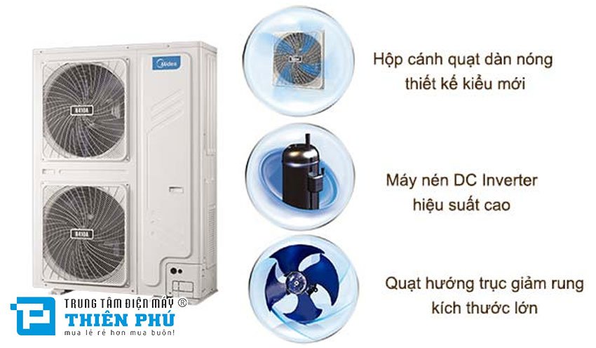 Điều Hoà Multi Midea Âm trần Inverter MQ4A-48CRDN1/MOUC-96CDN1-R 1 Chiều 96000Btu