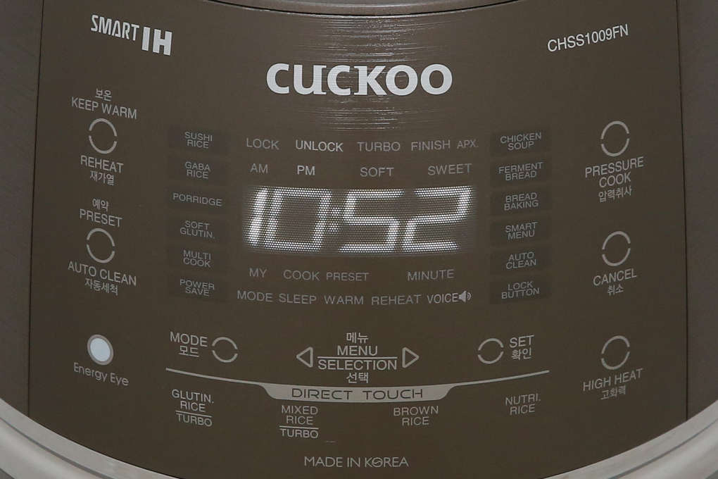 Hướng dẫn sử dụng các tính năng của nồi cơm điện cao tần Cuckoo CRP-CHSS1009FN 1.8 Lít