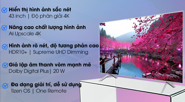 Đánh giá Smart Tivi QLED Samsung 4K 43 inch QA43Q65R năm 2019