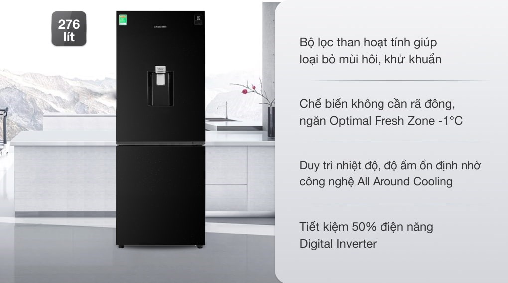 Lý do nên mua tủ lạnh Samsung Inverter 276 Lít RB27N4170BU/SV 2 Cánh