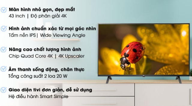 Nên lựa chọn Tivi Casper 43FG5000 hay Tivi LG 43 Inch 43UN7000PTA ?